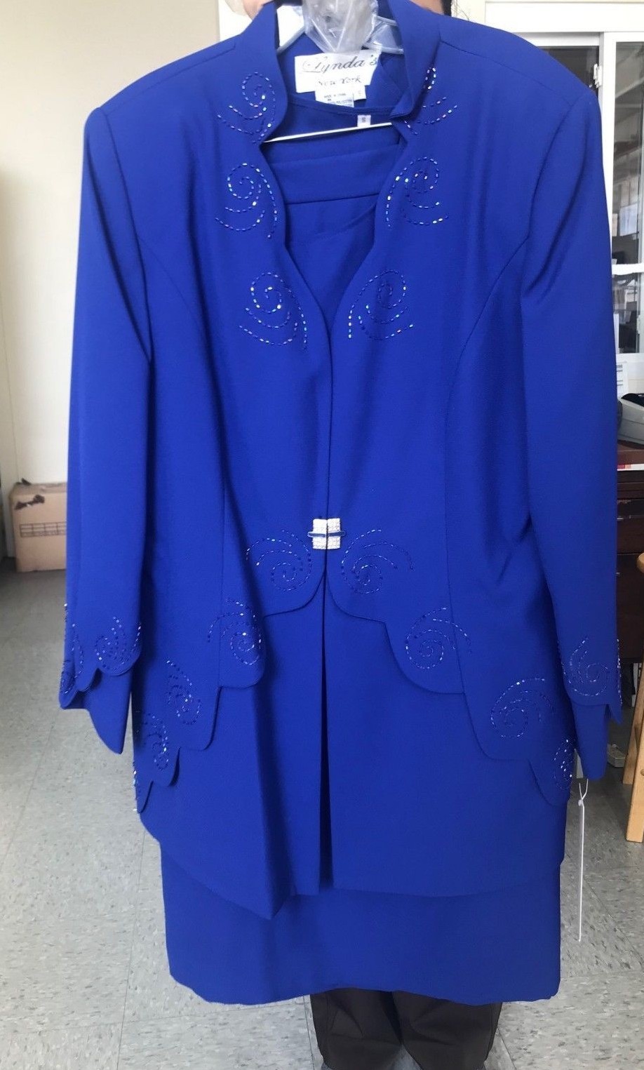 royal blue church dress